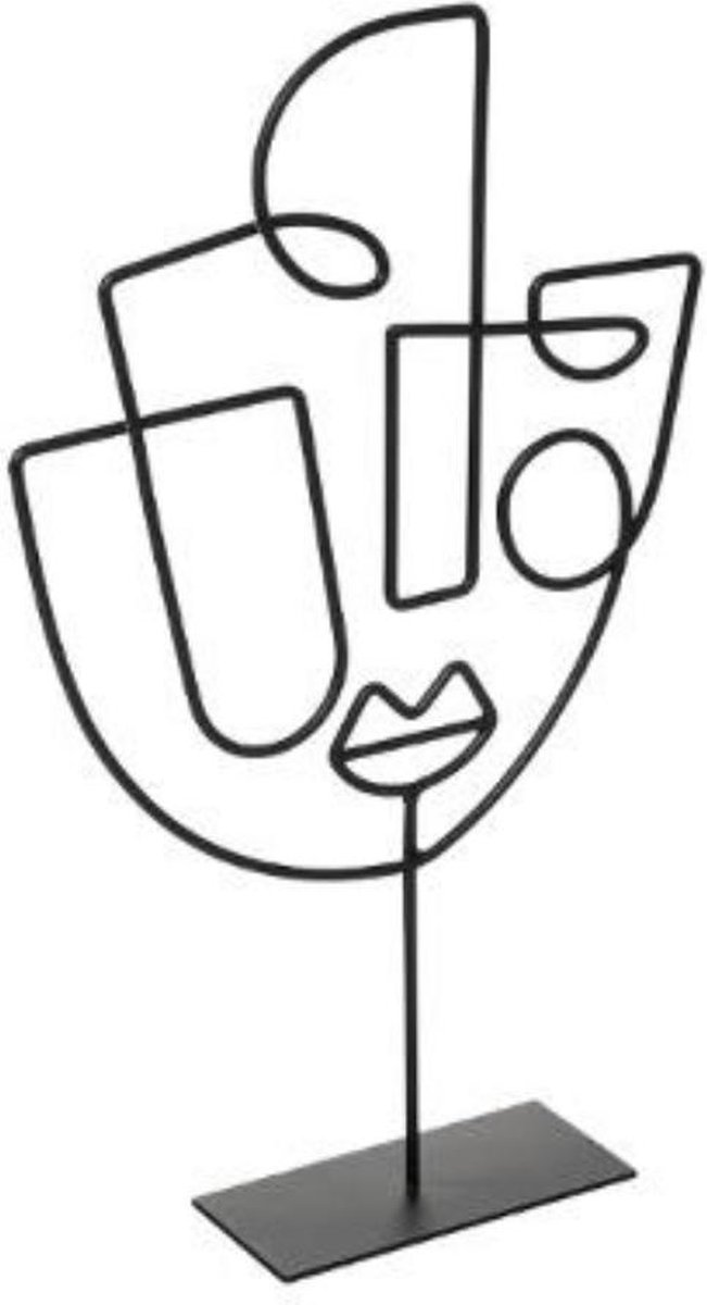 SIERADENHOUDER GEZICHT - ZWART (21x6x38)